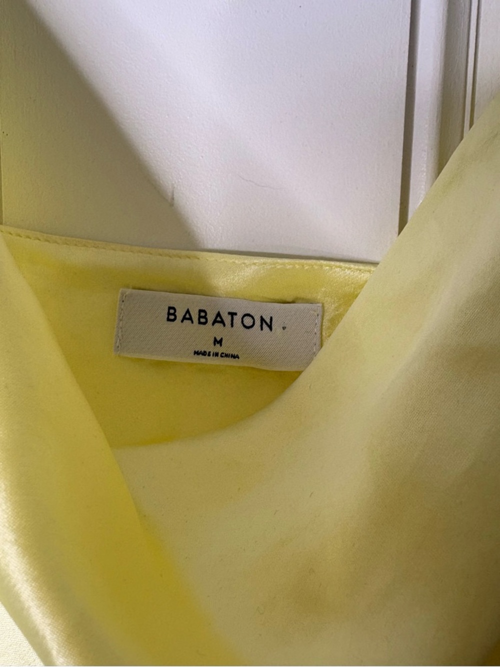 BABATON Light yellow Satin-like Slip Dress – Lightweight Bias-Cut Slip - Picture 3 of 10